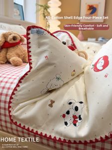 Kiss Dear | Cartoon Cotton Bedding Set 4pc/3pc