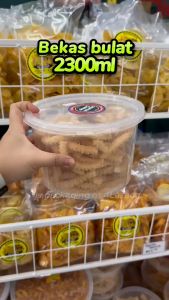 Round Disposable Plastic Food Container 2300ml/3000ml Bekas Kuih Bahulu Baharu Microwave-Safe & Food Grade