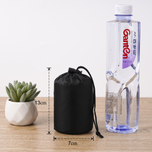 Nylon Grid Drawstring Bag Travel Portable Storage Bag down Jacket Organizer Subbag round Cylinder Storage Bag for Home And Travel