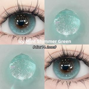 Shimmer Mint Mix-blooded Yearly Disposable Contact Lenses Green