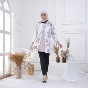 ARINA - Atasan Wanita - Tunik Batik - Kemeja Kantor Standar Jumbo M L XL XXL Dan 5XL