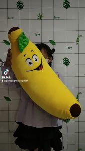 GỐI CHO BÉ ÔM NGỦ HÌNH TRÁI CHUỐI SIZE LỚN MỀM MỊN CAO CẤP ẢNH THẬT