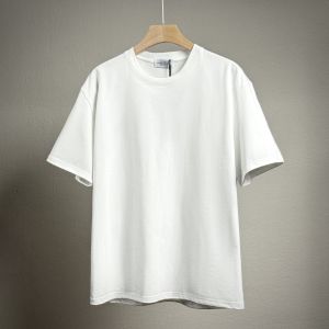 Áo Thun Cotton Nguyên Chất Tay Ngắn Mùa Hè Rộng Rãi Phong Cách Mỹ Cổ Điển 300g Hai Lớp Cotton Cứng Rắn Rộng Rãi Màu Trắng