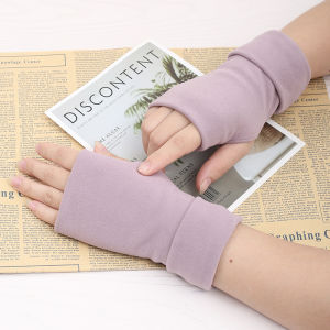 Fingerless gloves Keep warm lovers men and women winter half finger outdoor riding driving non-slip office writing new fashion