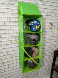 Rak Lemari Helm Jumbo 4 Shaft muat helm besar helm Cakil helm motocross