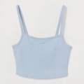 HNM BLUE TANKTOP CROP TUBE TOP KEMBEN STRAPLESS. 