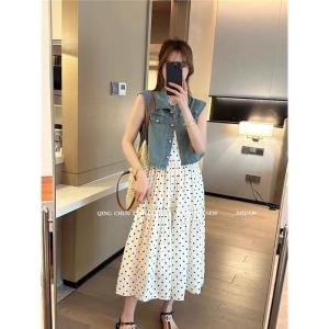 Young and Beautiful Western Style Denim Vest Outerwear Women Summer Outer Wear Thin Vest Graceful Waistcoat Vest Top