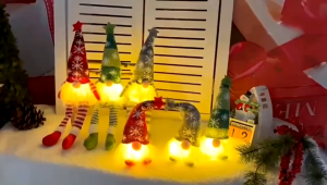 Christmas Decorations Glowing Gnome Doll with Long Cap Rudolph Dwarf Elves Figurine Doll  Xmas Gifts