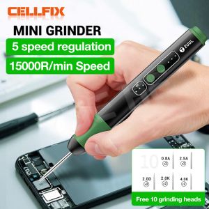 2UUL DA86 MINI GRINDER 15000RPM USB Rechargeable Polishing Pen Torque Compensation For Phone Precision Repair Hand Tools