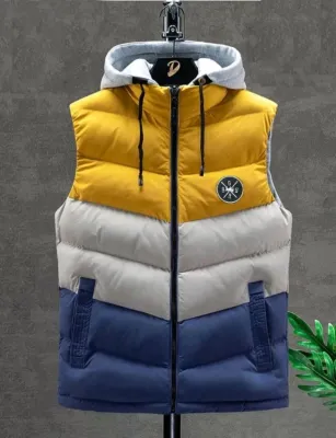 Rompi motor pria kombinasi terbaru / jaket vest pria / rompi gelembung tebal waterproof