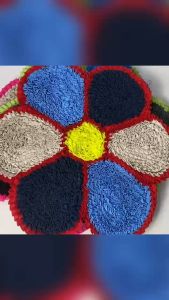 Thảm lau chân vải Cotton bông hoa Thảm dậm chân hàng gia công VN vải thấm hút không rụng bụi vải