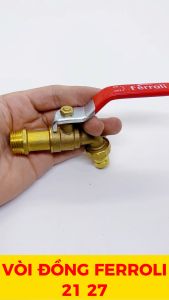 Vòi Đồng Xả Nước DN15 21 1/2 Ferroli Chất Lượng Cao Lắp Đặt Chậu Rửa Nhà Bếp