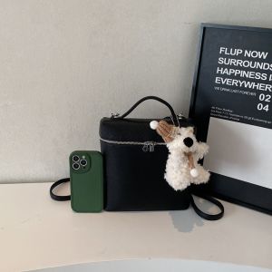 White Versatile Luxury Womens Backpack 2025 New Style Commuter Friendly Crossbody Bag Casual Simple Style Soft Polyester