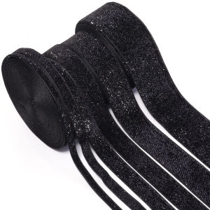 5-10yards/lot Single Face Glitter Velvet Ribbons Sparkle Gifts Wrapping Ribbon For Jewelry Making DIY Party Decoration Supplies