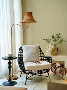 Handcrafted Wicker Armchair Living Room Single Sofa Chair Durass South East Asian Series Quan Pu Home Decor Artistic Style