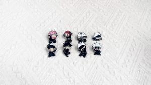 Bandai | 8Pcs Cute Anime Character Enamel Pins Cartoon Q Version Lapel Brooch Badges Set Metal Pins for Denim Backpack Clothing