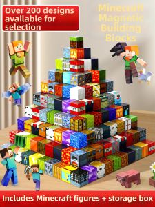 XIONGBUFAN | Magnetic Blocks Rubiks Cube Building Toys MC Styled Puzzle Box