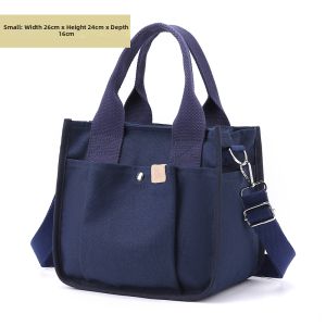New Summer Womens Canvas Tote and Crossbody Meal Bag