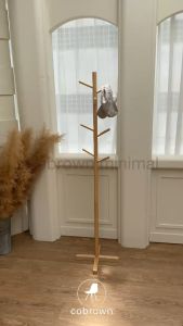 Cobrown เสาแขวนผ้าไม้ยางพารารุ่น Minimal จิ๋ว เสาไม้ยางพาราแท้ 2 สี สด หมด ราคาที่ $99.00 รายการ ส่ง ที่ไหนดี