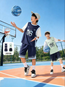 zosee | Childrens Summer Short Sleeve Basketball Sports Suit Fast Drying