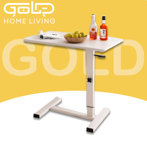 Golden Movable Lifting Bedside Table  Foldable Small Table 67-91CM Writing Desk Meja Belajar Meja Komputer Beside Computer Desk 可调节升降桌