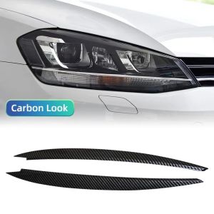 For Volkswagen VW GOLF 7 Golf7 MK7 GTI 2Pcs Car Headlight Head Lamp Eyebrow Headlight Cover Trim Auto parts
