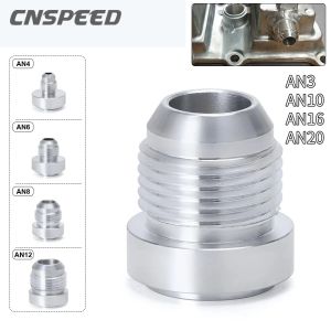 Silvery Aluminum Alloy Nitrous Hose Fitting AN6 AN8 AN10 AN12 AN16 AN20 Male Billet Straight Male Weld Fitting Adapter Weld Bung