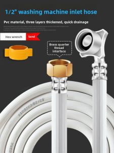 Universal 4-Way Automatic Washing Machine Water Inlet Pipe Extended Lengthened Filling Water Drainage Soft Tube Extension Part