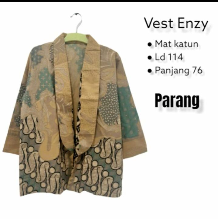 Vest%20Enzy%20#2%20Batik%20Solo%20Atasan%20Kerja%20Outer%20Wanita%20Bolero%20Batik%20Outer%20Batik%20Wanita%20-%20Image%205