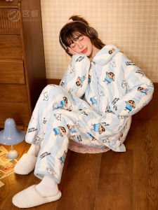 GONGDIE | Warm Flannel Cartoony Pajamas Set