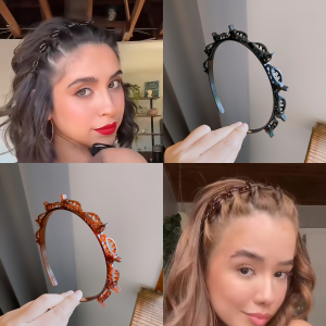 Phụ Kiện Tóc Nữ Black Bangs Fixing Tool Hairband Anti-slip Hair Clip Hair Accessory Hairband Phụ Kiện Tóc Nữ