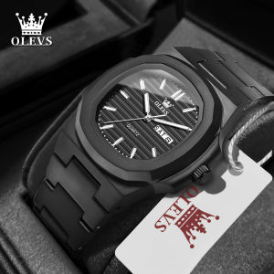 OLEVS Jam Tangan Pria Dewasa 2025 Ori Anti Air Baja Tahan Karat Fashion Kasual Olahraga Kalender Luminous Jam Tangan Cowok COD