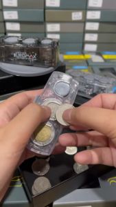 leomax กล่องใส่เหรียญ ที่ใส่เหรียญ รุ่นสปริง หนีบนามบัตร พร้อมที่หนีบบัตร (มี 2 แบบ)