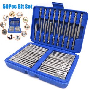 50pcs 75mm Extra Long Reach Bit Set Security Screwdriver Bits Torx Star Hex Bit