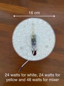 LED Ceiling Light Replacement with Magnetic Binding Buttons for White or 3 tone Lighting 36W 48W 96W