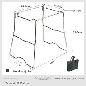 Campingmoon | CAMPINGMOON G-38-B Bàn Lưới Có Thể Gập Lại Có Túi Đựng Đa Chức Năng Dã Ngoại Ngoài Trời BBQ Khăn Trải Bàn Tote Cho Cắm Trại