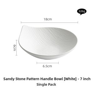 YOGEHOME | Fruit Salad Bowl Noodle Bowl Dessert Bowl Serving Plate Ceramic Tableware White