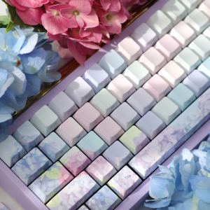 Dragon Riding Hi75 PBT Material Keycaps 10-Key Side-Transparent Backlit Infinite Summer Theme Full Five-Sided Heat Sublimation