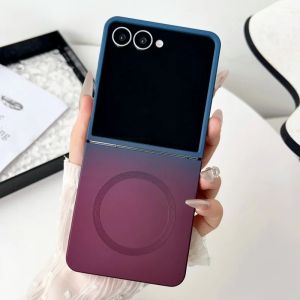 Ốp Điện Thoại Silicon Mềm Sang Trọng Có Màu Chuyển Sắc Dành Cho Samsung Galaxy Z Flip Series Thiết Kế Lật Tương Thích Không Dây Magsafe Chống Sốc