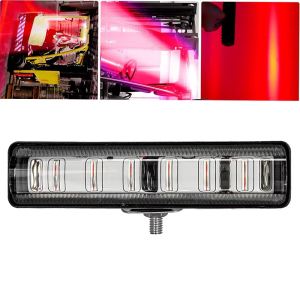 18W LED Forklift Safety Warming Light 6-LED Red Hazard Light Bar Reversing Lamp for Trucks Excavators Industrial Equipment