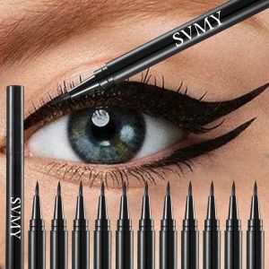 12pc Waterproof & Sweat-Proof Black Eyeliner Pencils - Long-LastingSmudge-Proof for Bold Eye Makeup Easy Glide Formula for Perf
