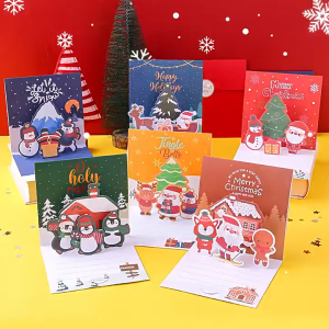 [DIY] Kartu Ucapan Natal 3D Pop Up - Christmas Holiday Santa Greeting Card + Amplop