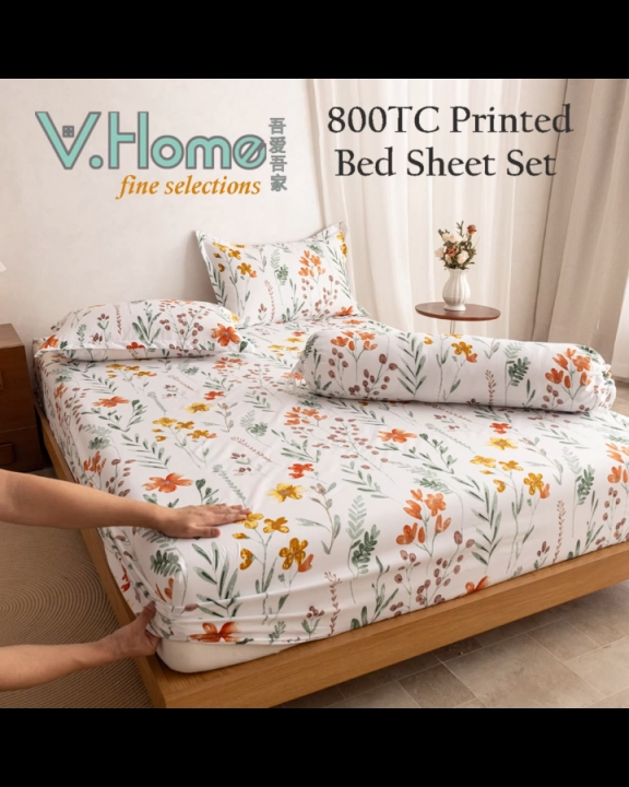 [V.Home] Add-on Pillow Cases/Bolster cases for V.Home Printed Beddings