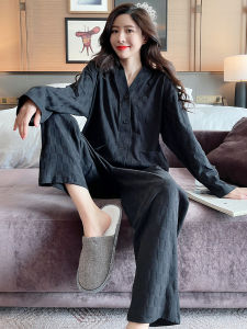 2024 New Arrival Pajamas Womens Spring and Autumn Pure Cotton Long Sleeves Autumn Confinement Fancy Homewear Suit Can Be Outwear