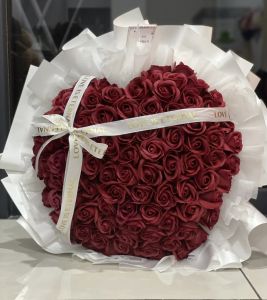 Pink Roses 99 Engagement Proposal Bouquet Eternal Artificial Flower for Girlfriend Girlfriend Mom Holiday Birthday Gift