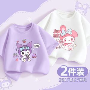 Áo Thun Cotton Trẻ Em Mùa Hè Phong Cách Mới Cho Bé Gái Áo Thun Tay Ngắn Thoáng Khí Thoải Mái Cho Trẻ Em Từ 3-14 Tuổi