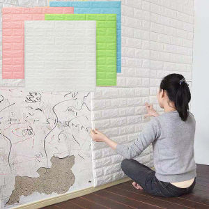 【YHdecor】70cm 3D Self-Adhesive Wall Stickers Wallpaper Decoration Retro  Waterproof PE Foam Pattern Modelling Ceiling Border Wall Decor 02