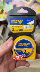 AMERICAN TOOL 8958686 Measuring Tape 3 METER X 16 MM Plastik Body ABS 10 Feet EC class II ELASTIS PENGUNCI MANUAL Instan Semarang