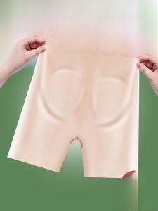 miiow | Womens Invisible Safety Shorts Ice Silk No Roll Hem Thin Summer Bottoms Skin Color Seamless Underwear Short Pants MiiOW