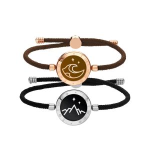 Totwoo Couple Bracelets Set Smart Interactive Long Distance Love Wristbands Sealed with a Kiss Original Design Fashion Jewelry